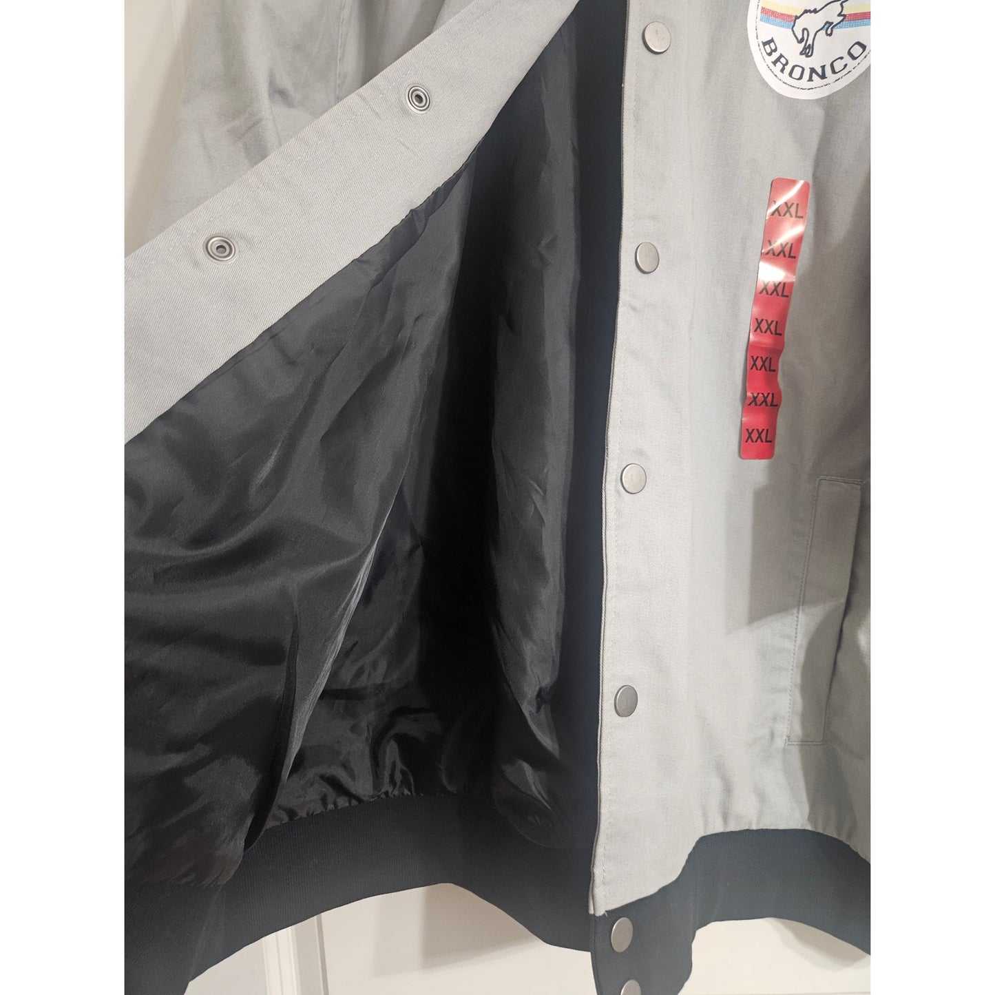 Ford Bronco NWT Roadtrip Go Wild Grey Driving Snap Button Mens Jacket 2XL Coat