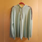 Heimish Mint Green Blue Sweatshirt Hoodie With Leopard Accents NWT 3X Light