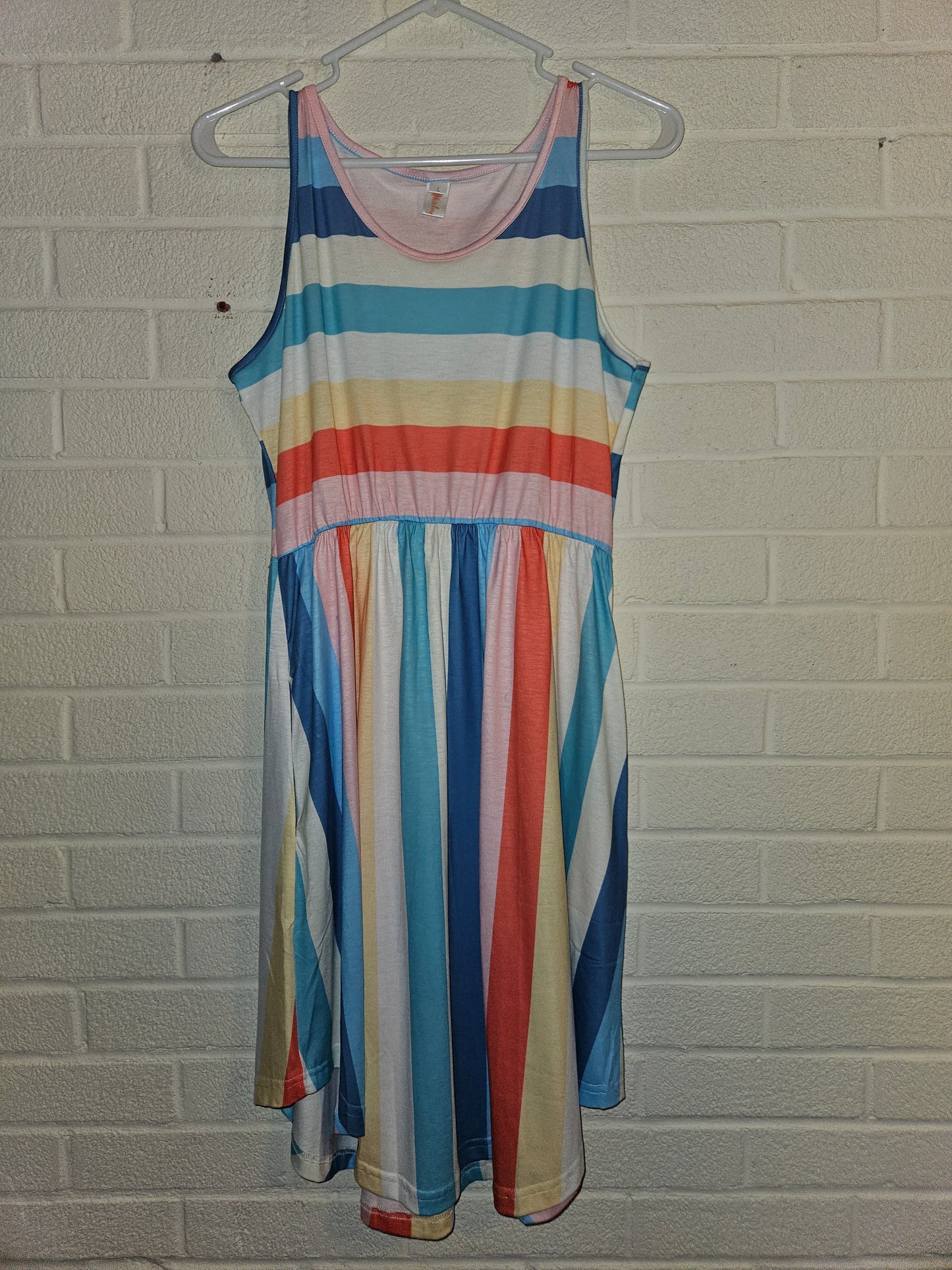 Shirley and Stone Colorful Stripes Sun Dress