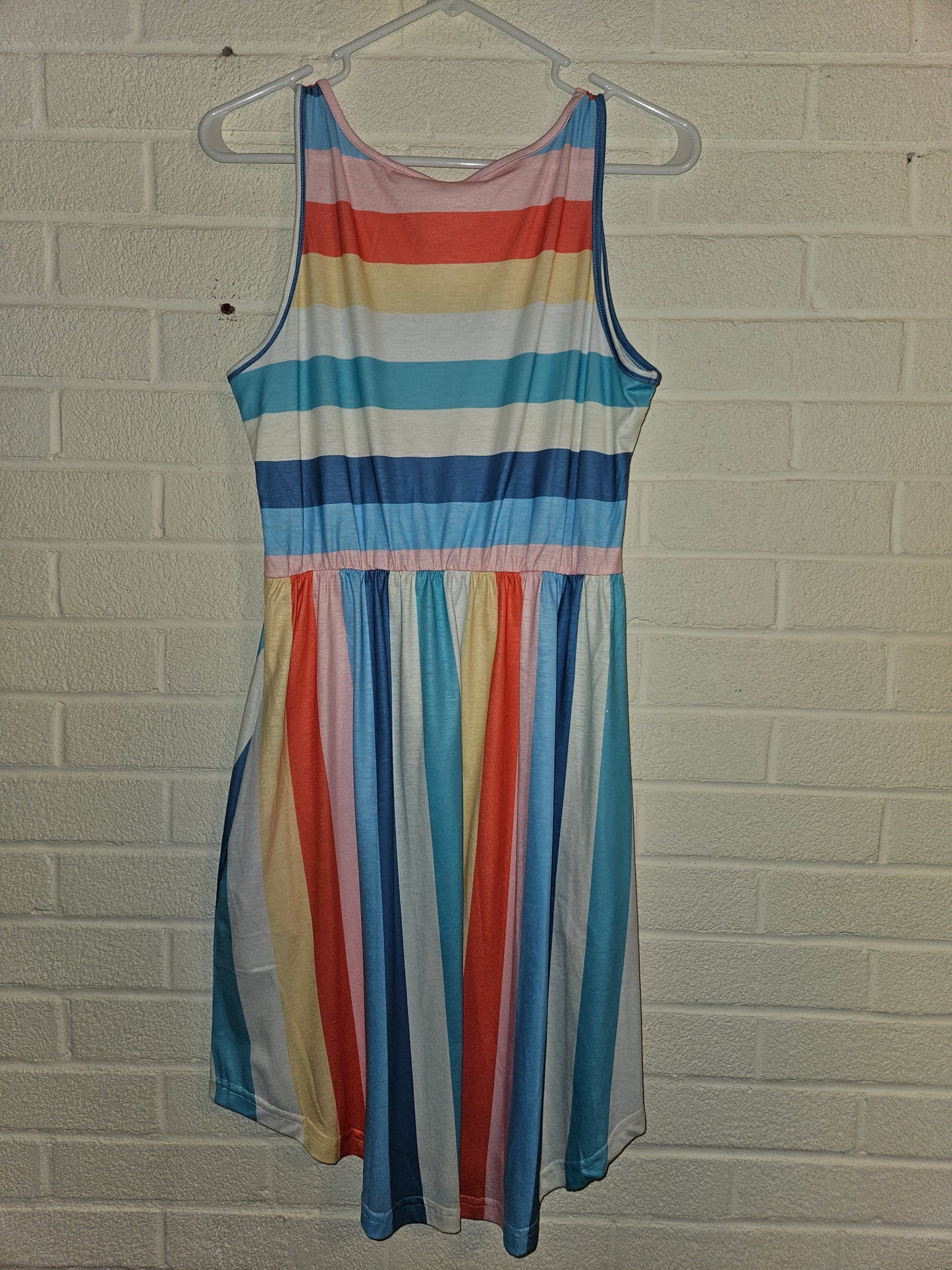 Shirley and Stone Colorful Stripes Sun Dress