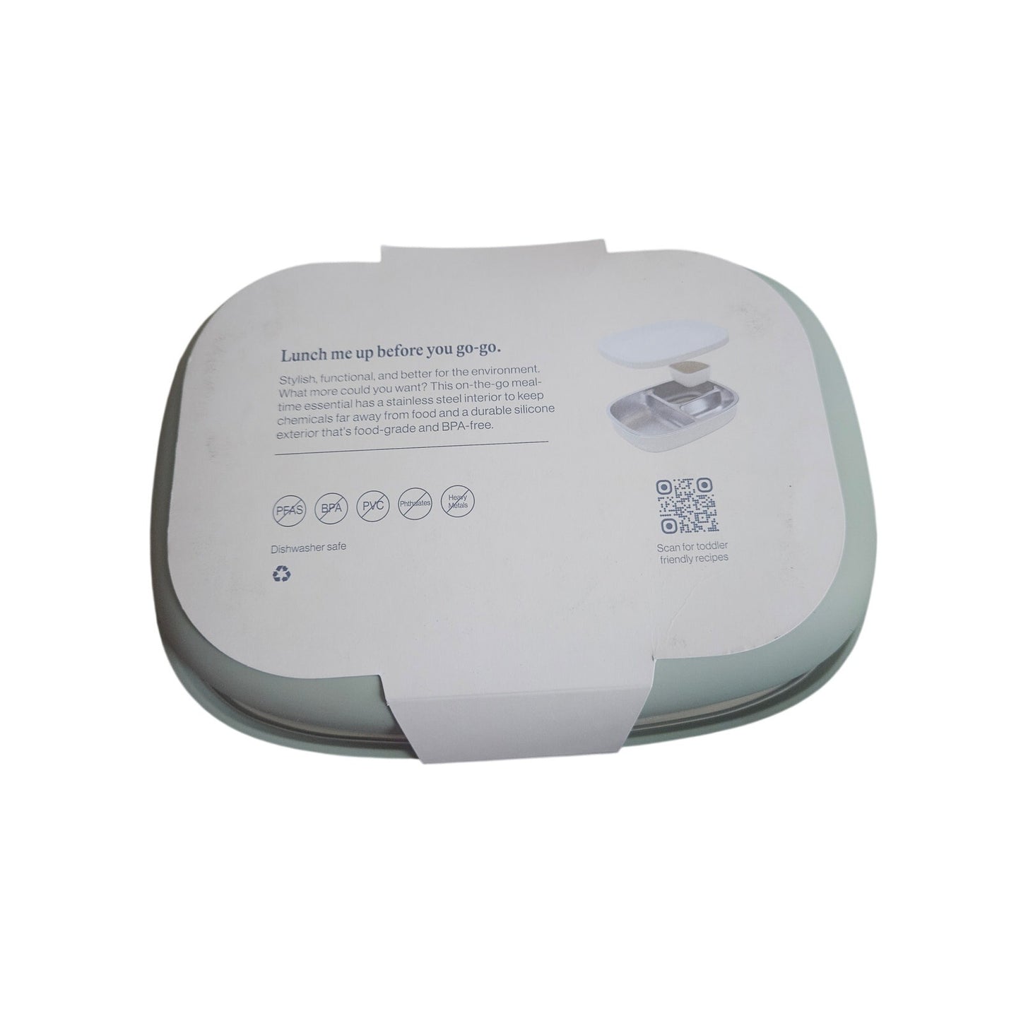 Lalo Bento Box Stainless Steel Sage Green Dishwasher Safe NIP Kids Baby Adult