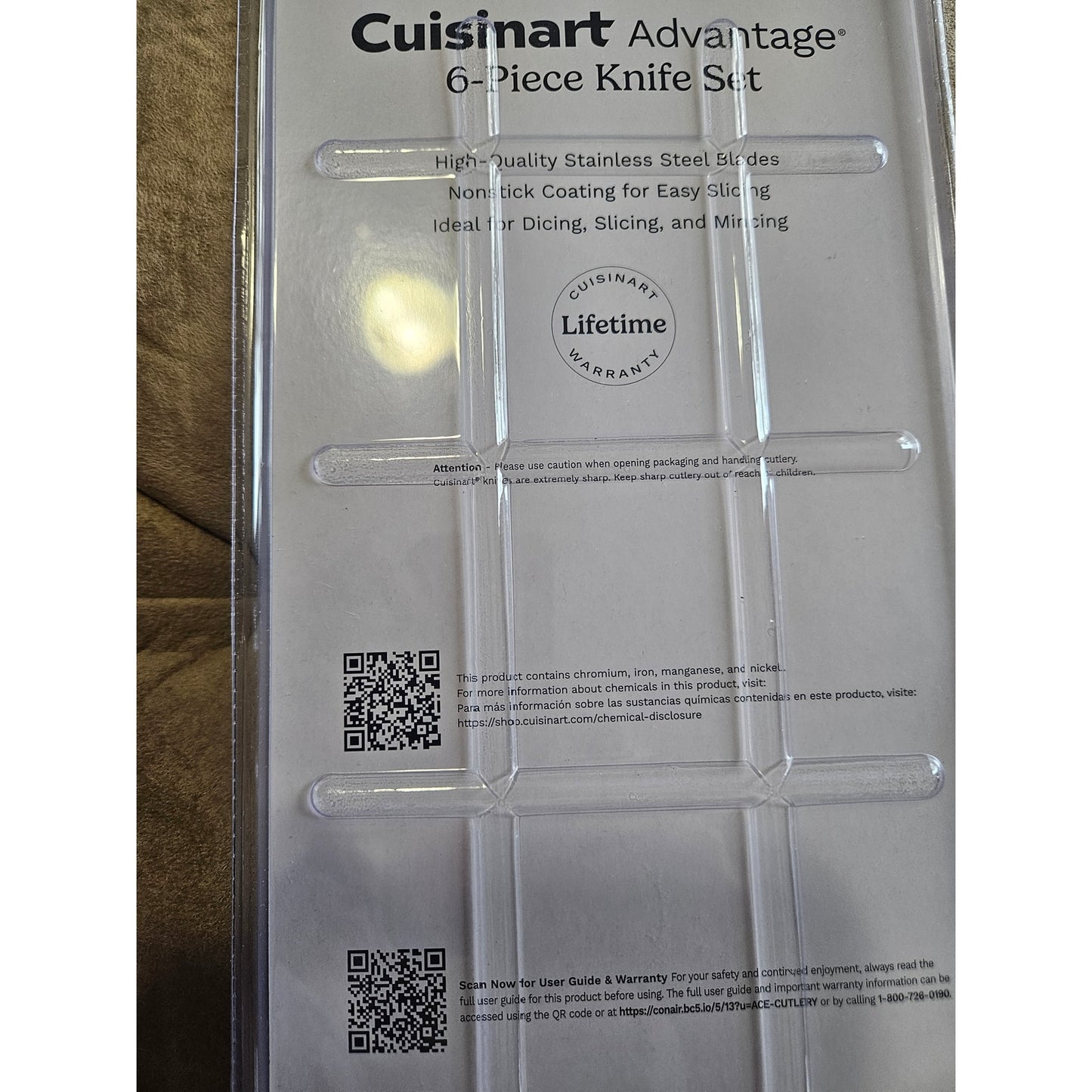 Cuisinart Advantage 6-piece knife set fruit theme orange lemon strawberry NIP