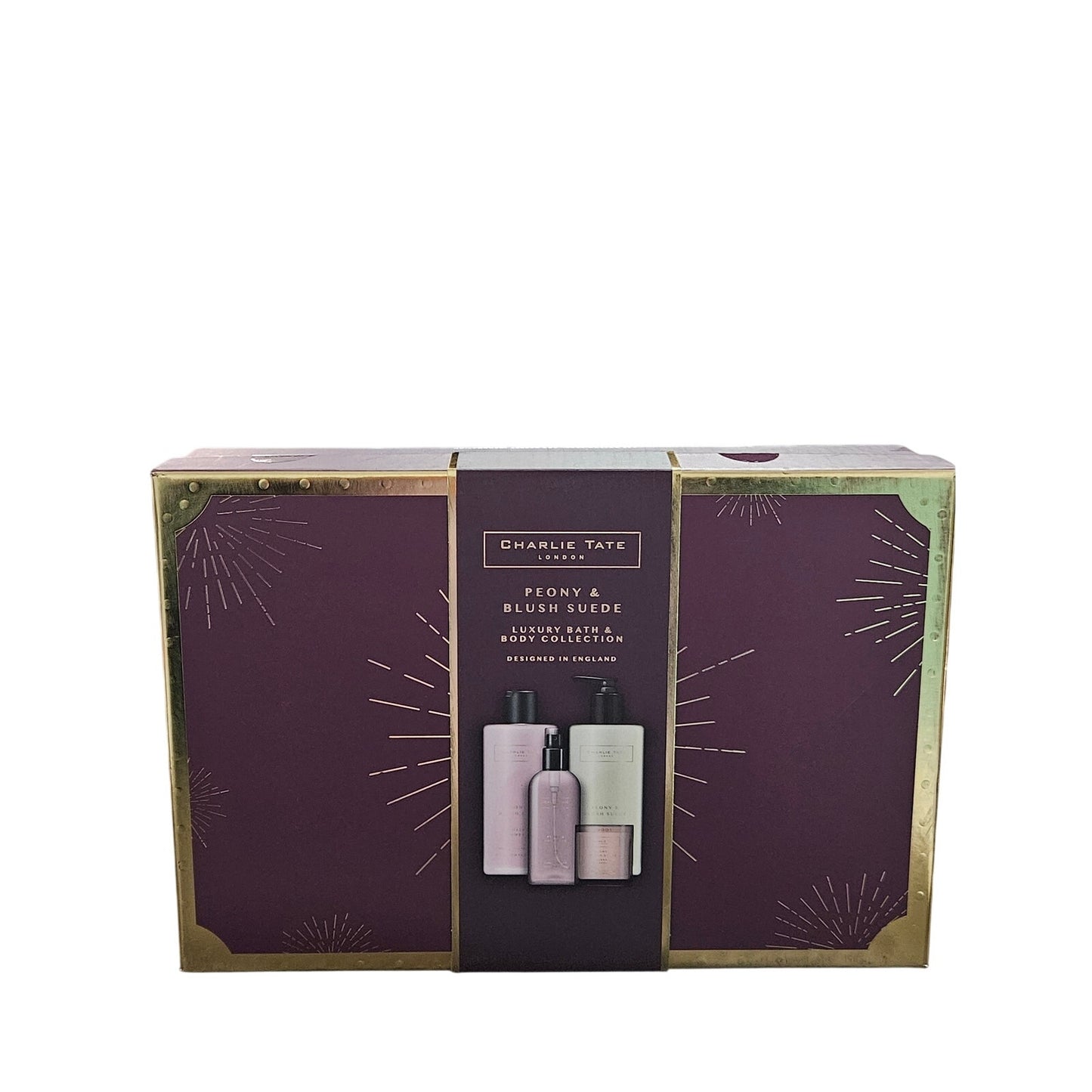 Charlie Tate London Peony & Blush Suede Luxury Bath & Body Collection gift set