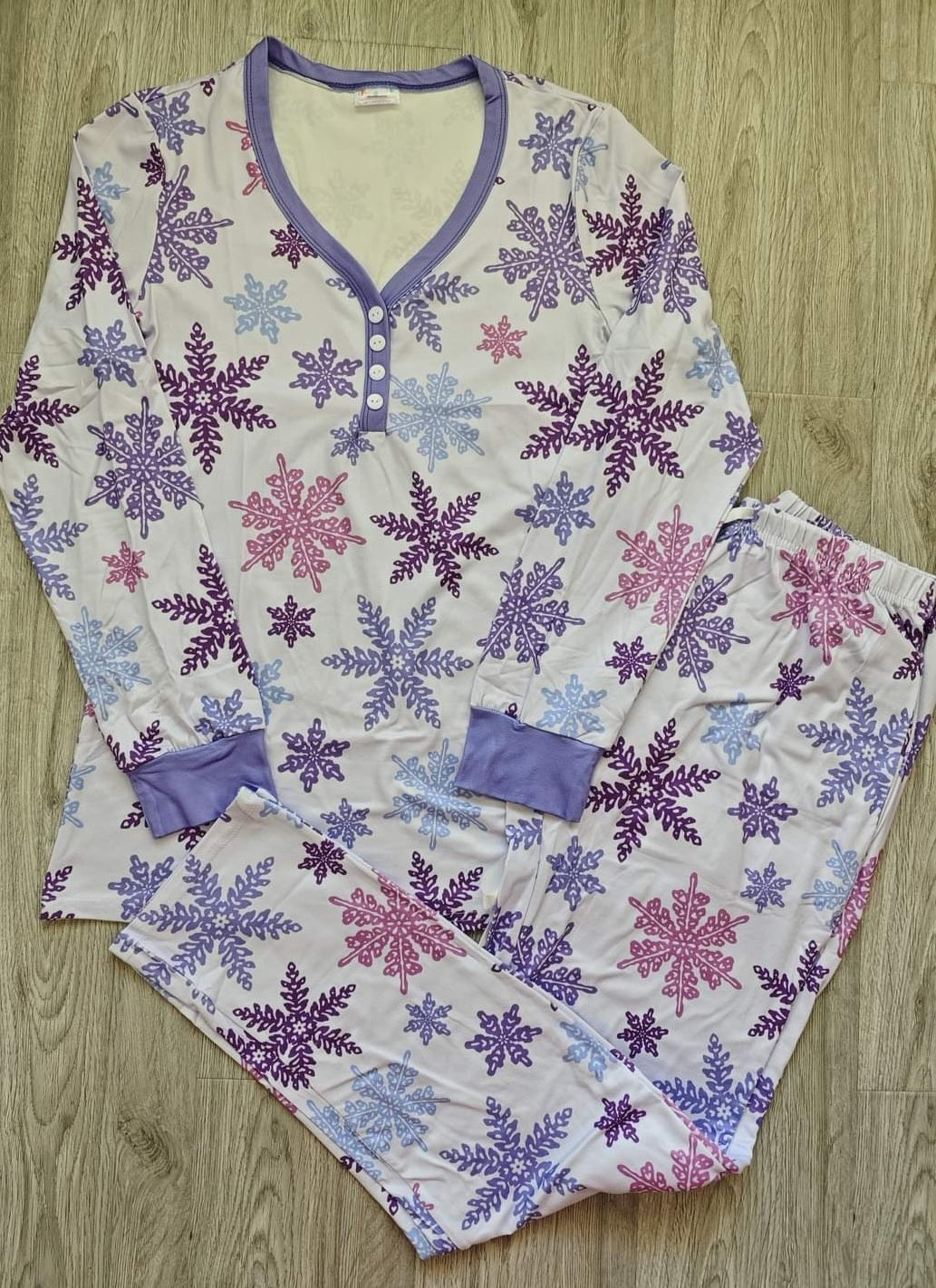 Shirley Lavender Snowflake Pajama Set