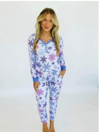 Shirley Lavender Snowflake Pajama Set