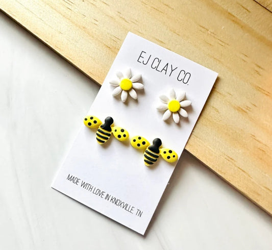 Spring Bee Stud pack of Earrings