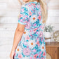 Shirley and Stone Aqua Floral Night Dress