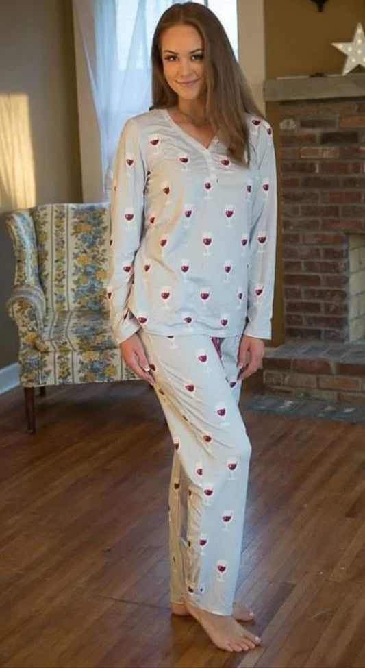 Shirley and Stone Wine Time Pajama Set