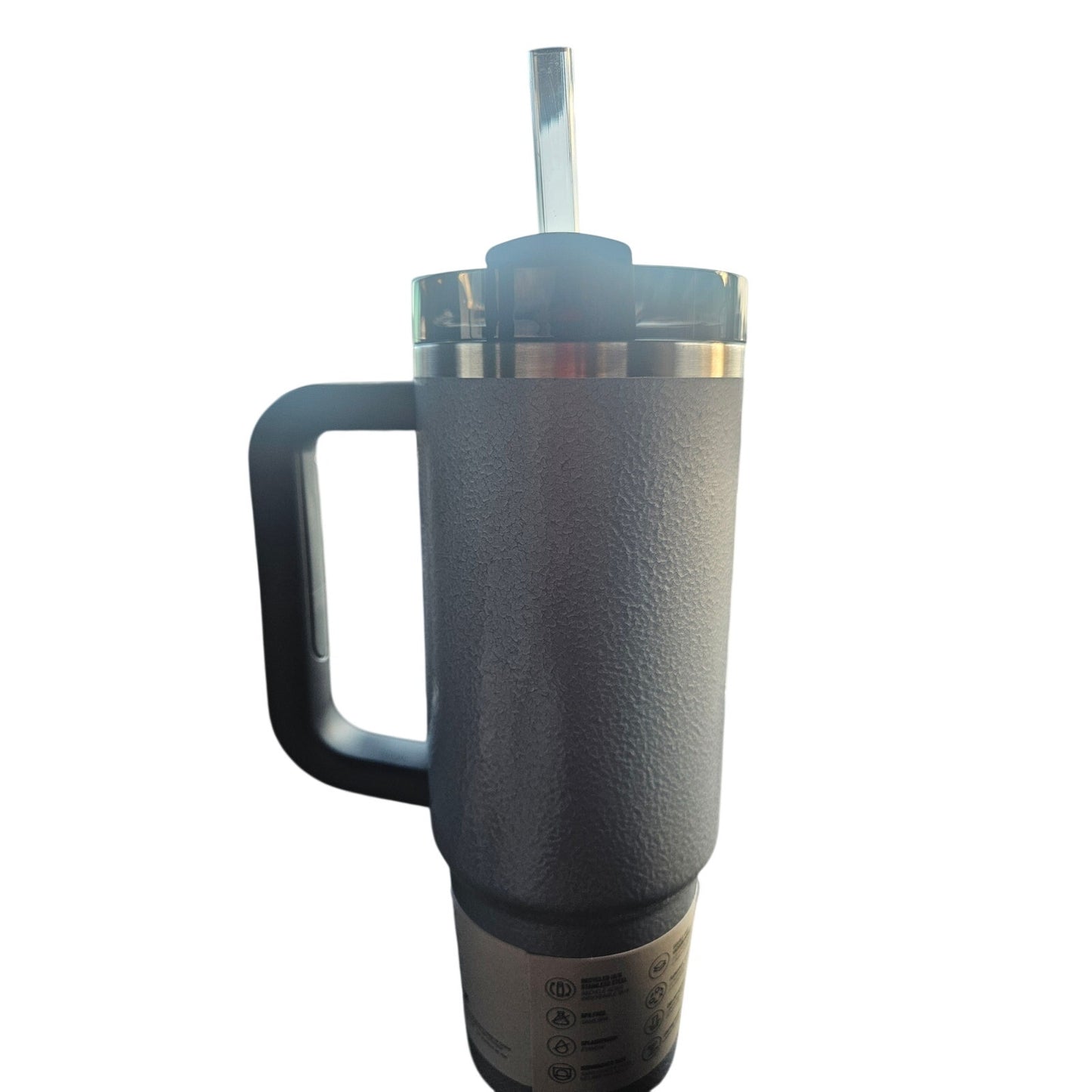 Stanley Quencher Silver Hammertone Tumbler 30 oz NWT Straw Included RARE HTF