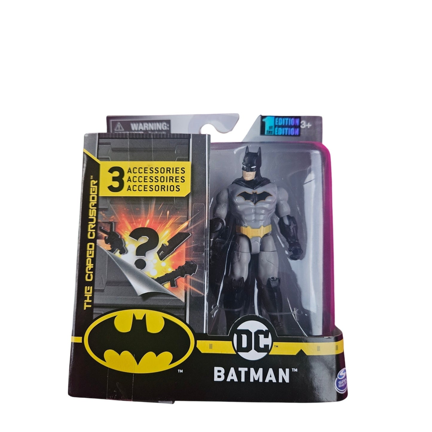 DC Batman 4-inch action figure "The Caped Crusader" 3 mystery accessories 1st Ed