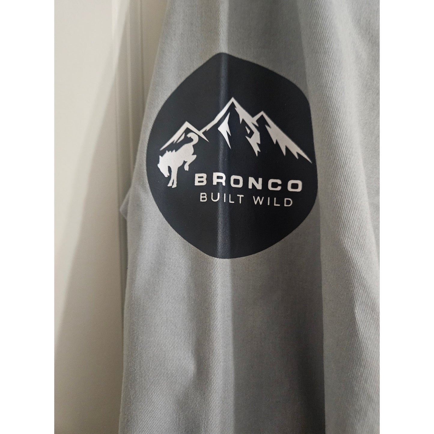 Ford Bronco NWT Roadtrip Go Wild Grey Driving Snap Button Mens Jacket 2XL Coat