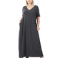 Zenana Short Sleeve Maxi Dress with Pockets!