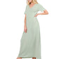 Zenana Short Sleeve Maxi Dress with Pockets!